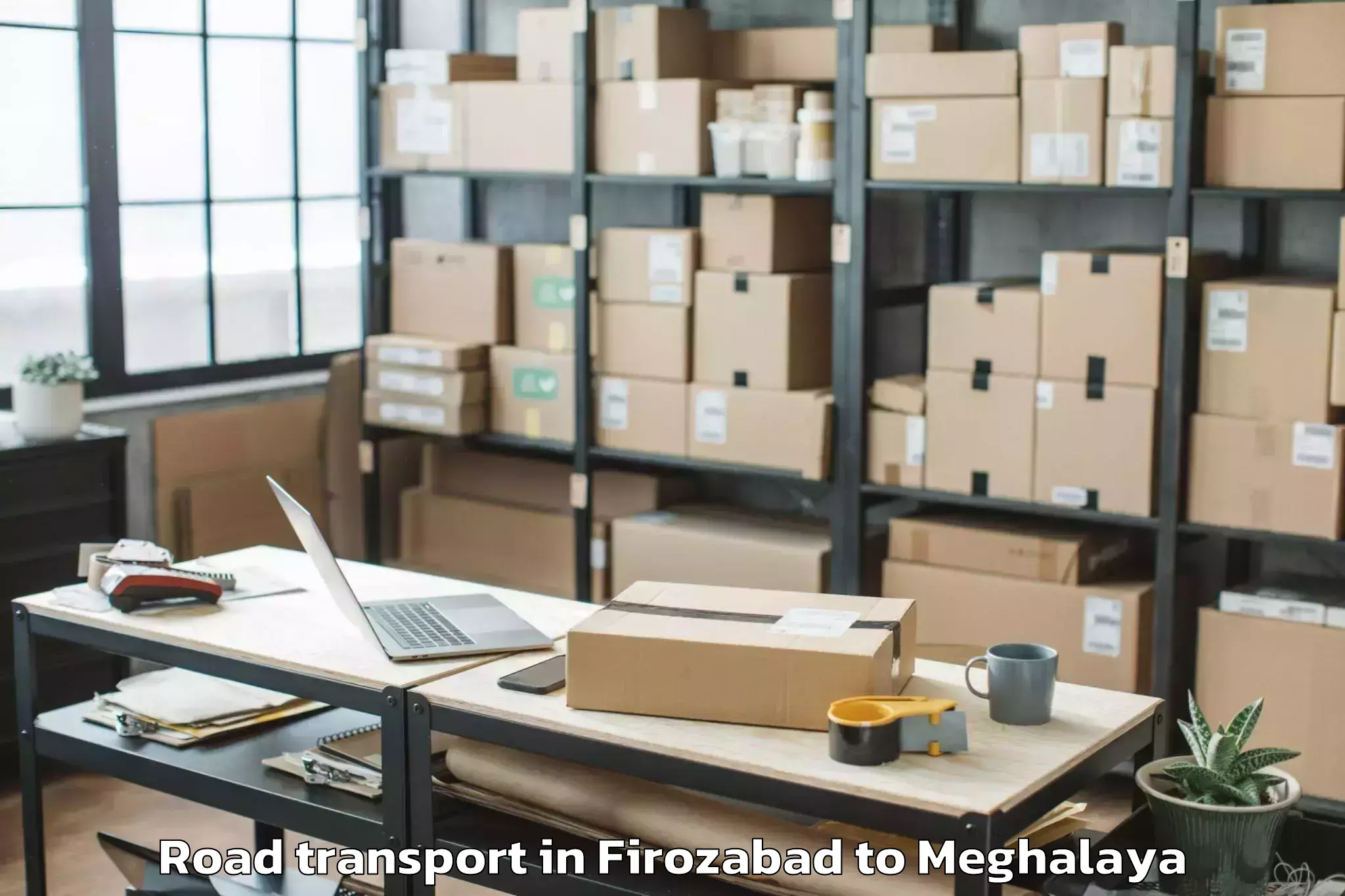 Easy Firozabad to Mawshynrut Road Transport Booking